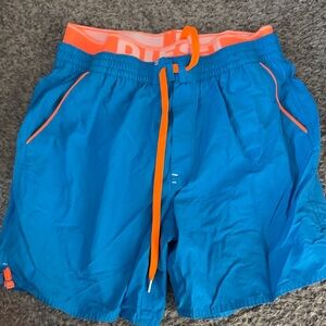Blue and Orange Swim Shorts Diesel